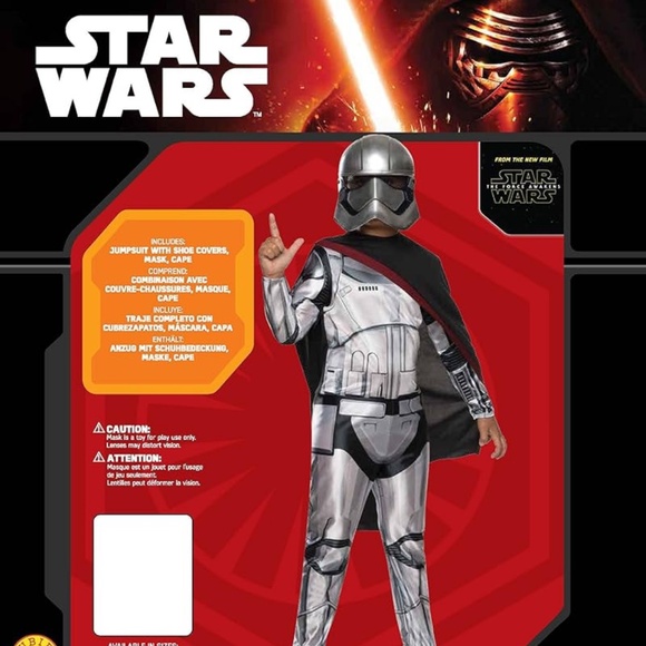 Disney Star Wars  5 piece Captain Phasma costume boys size M (7-8) - Picture 2 of 4